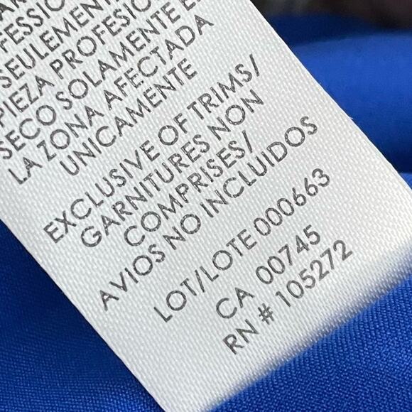 Kay Unger Melinda Hi Low Gown Sapphire Women’s Sz 2 - Picture 9 of 10